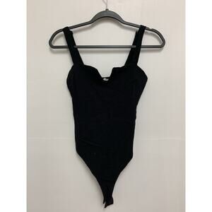 Free People Pipa Black Bodysuit Size Medium